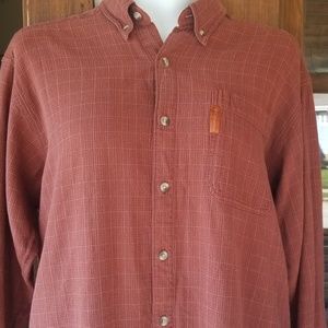 Columbia button up in fall colors...GREAT FEEL